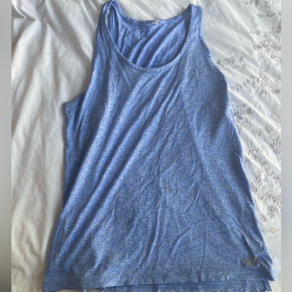 New Balance Blue Heathered Running Tank